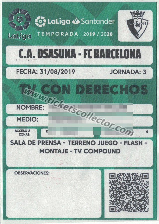 2019-20 Osasuna Barcelona