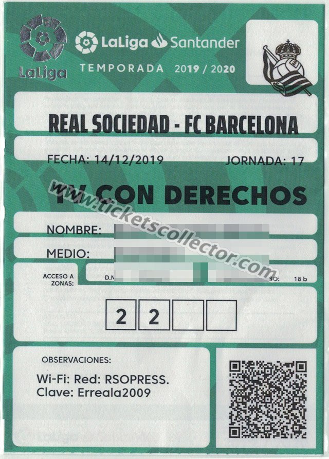 2019-20 Real Sociedad Barcelona