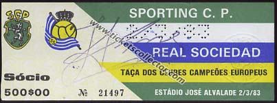 C1 1982-83 Sporting Lisboa Real Cociedad