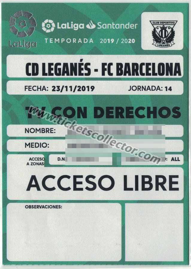 2019-20 Leganés Barcelona