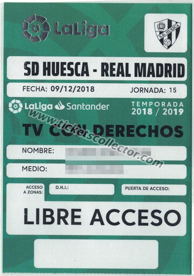 2018-19 Huesca Real Madrid