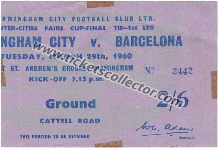 C3 1959-60 Birmingham Barcelona