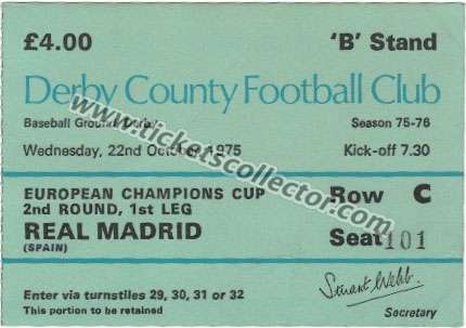 C1 1975-76 Derby County Real Madrid