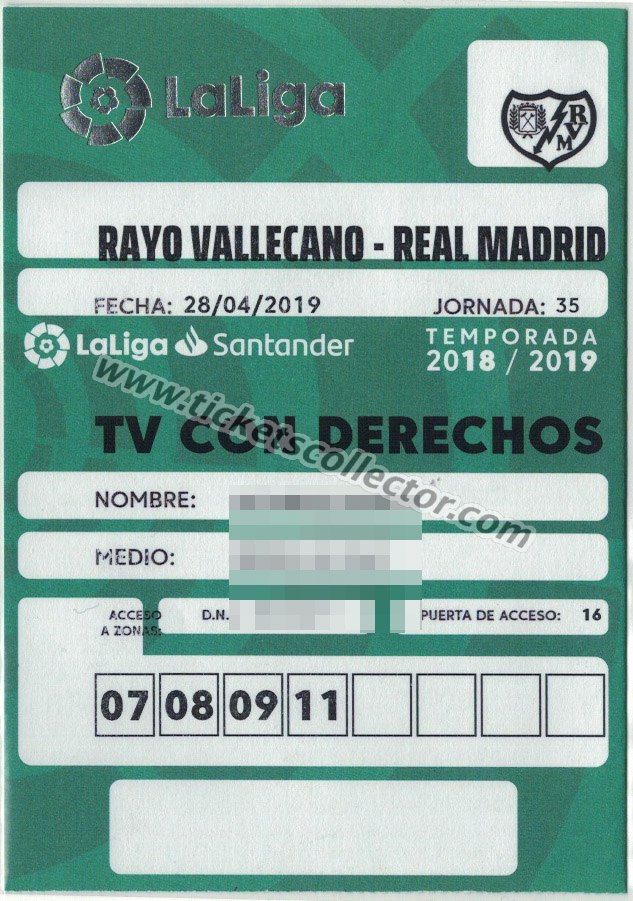 2018-19 Rayo Vallecano Real Madrid