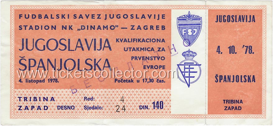 1978-10-04 Yugoslavia España (Absoluta)