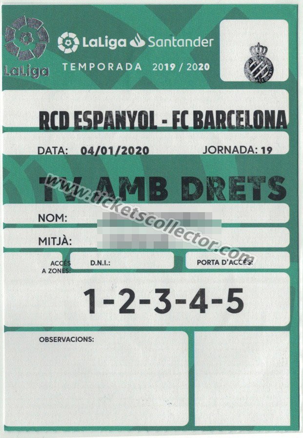 2019-20 Espanyol Barcelona